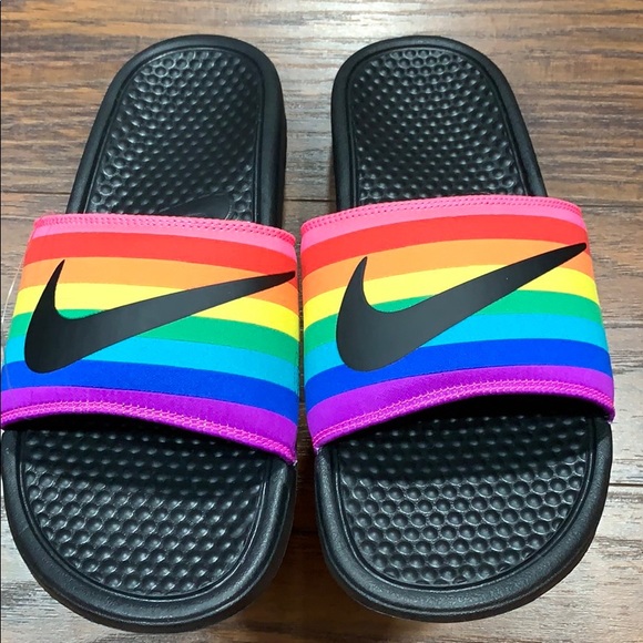 NIKE BENASSI JDI BETRUE Black/Black-Multi-Color - Picture 10 of 16